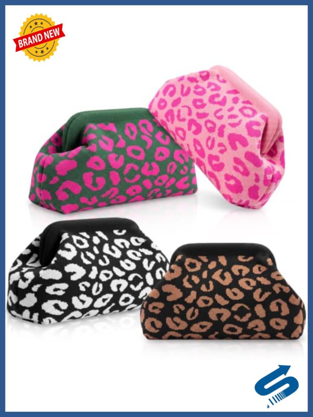 4 Pc Mahjong Tile Clutch Purses Woven Straw Beach Bags